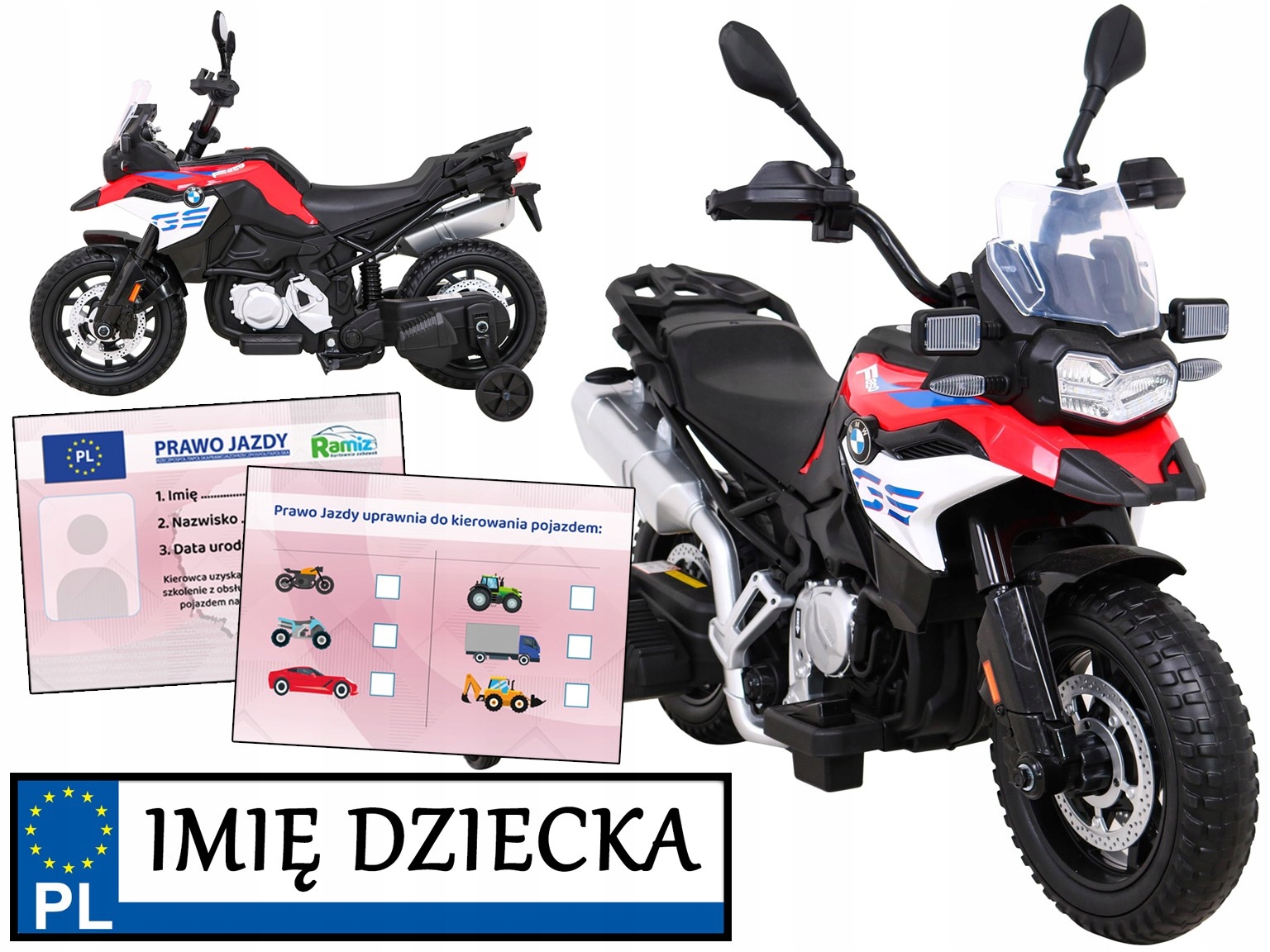 stabilny Motor Dla Dzieci na akumulator Bmw F850 rejestracja Prawo Jazdy