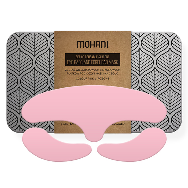 Mohani Opakovaně Použitelné silikonové vločky pod oči a maska na čelo Pink