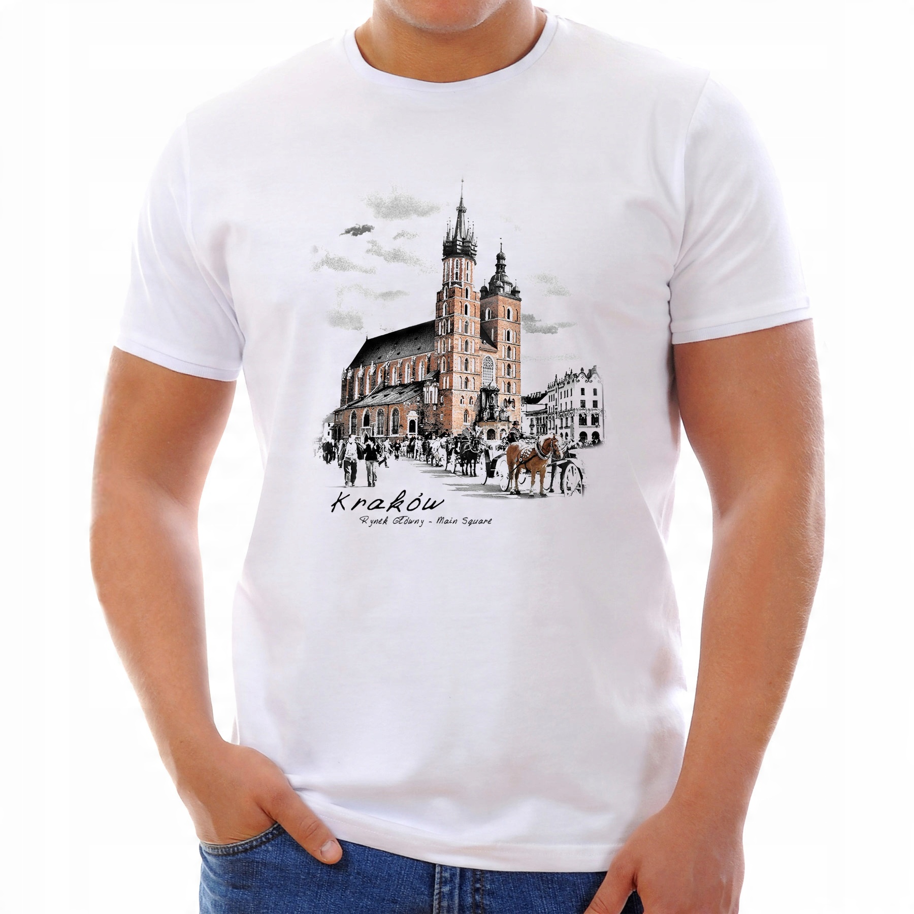 

Koszulka Kraków Kościół Mariacki (M):: M,: biały