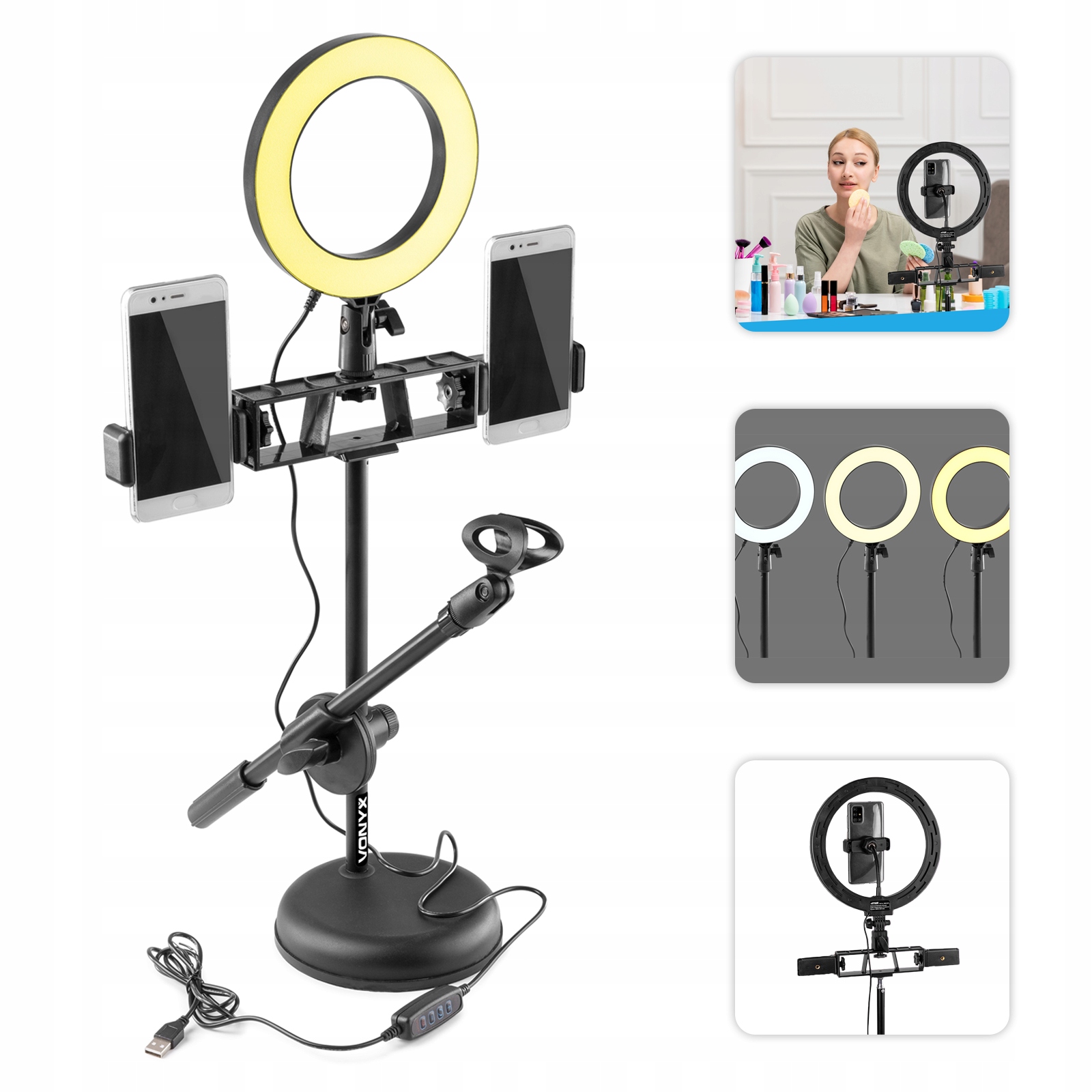

Lampa Pierścieniowa Ring Led Usb+ Statyw 185cm