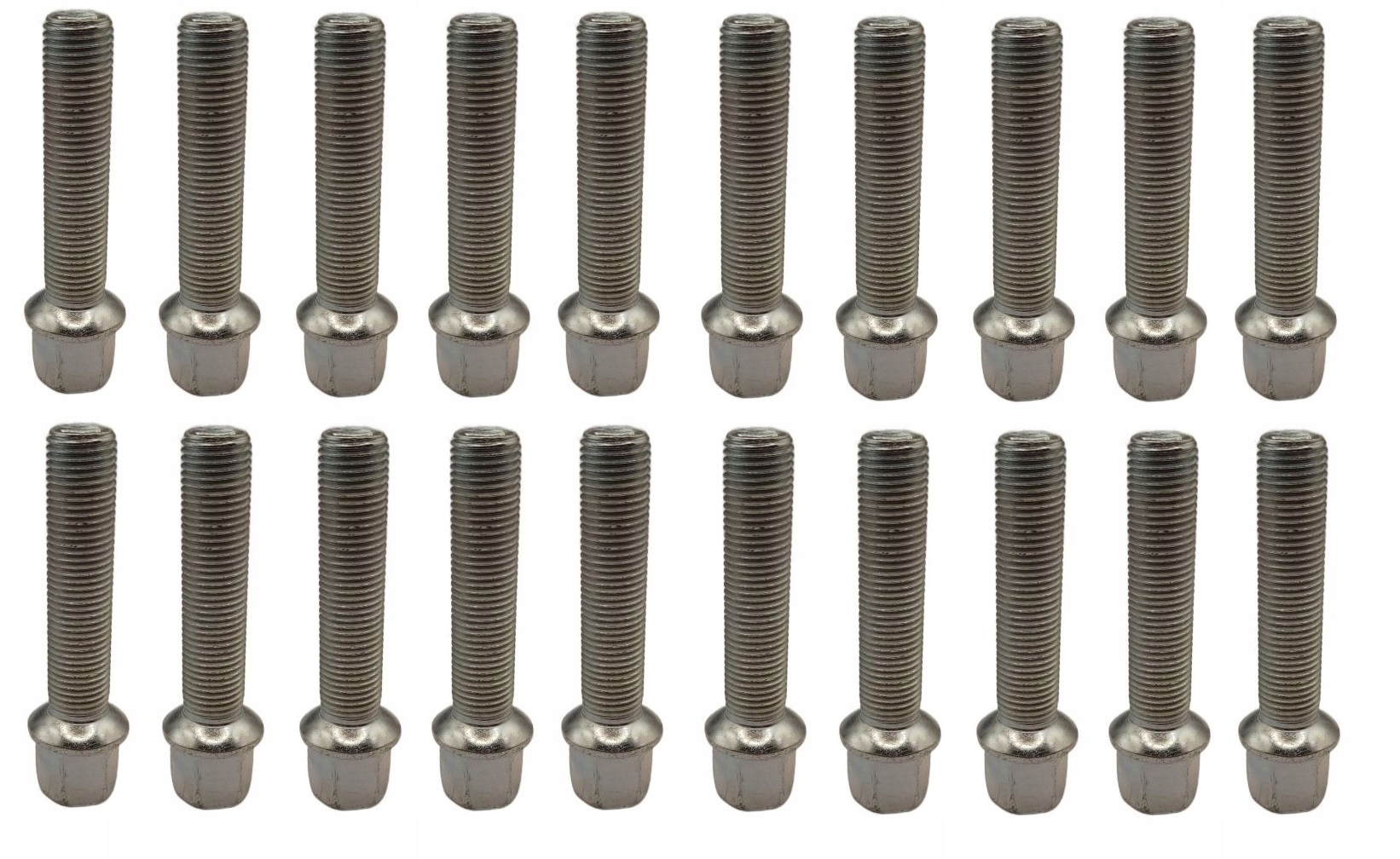 Šrouby 14x1,5x60 Pozink Stříbrný Vw Passat Golf Polo Seat Mercedes Audi 20x
