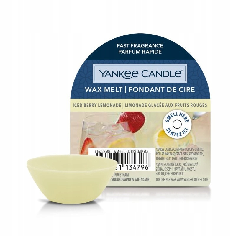 Wosk Vanilla Iced Berry Lemonade Yankee Candle