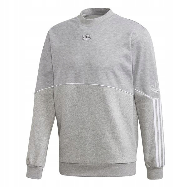 Pánská mikina adidas FM3921 Outline Crw Flc Šedá M