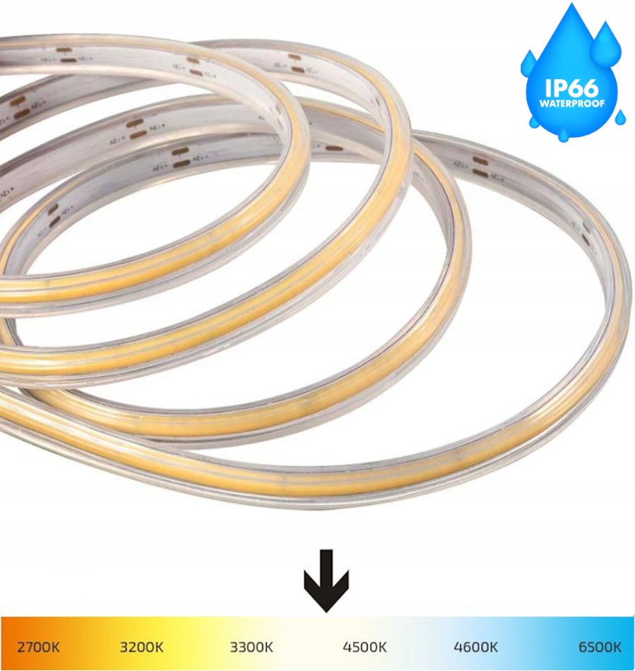 Cob páska vodotesná IP66 svetelná linka 24V 8W 5 m