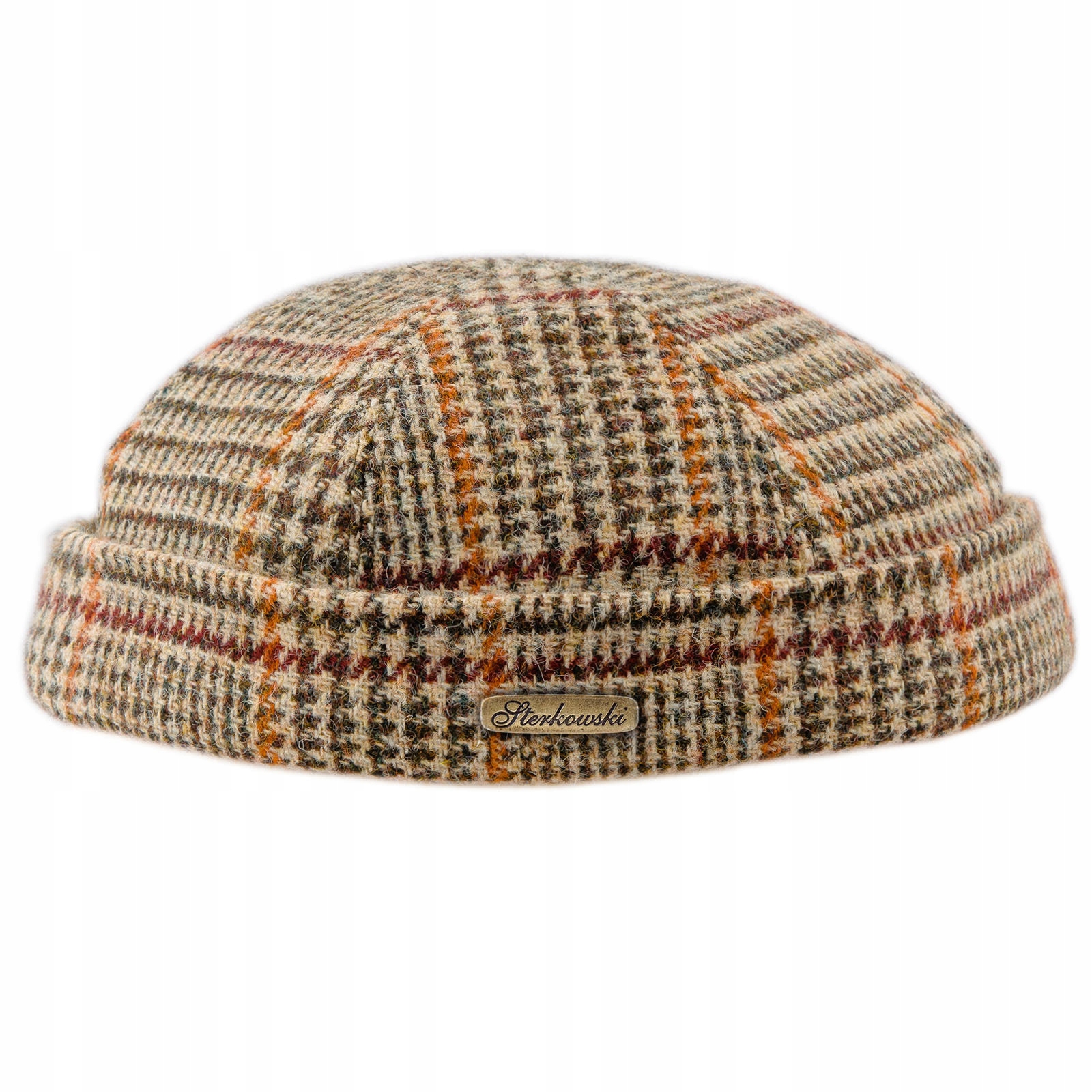 

Zimowa Ciepła Czapka Dokerka Harris Tweed Beż 55