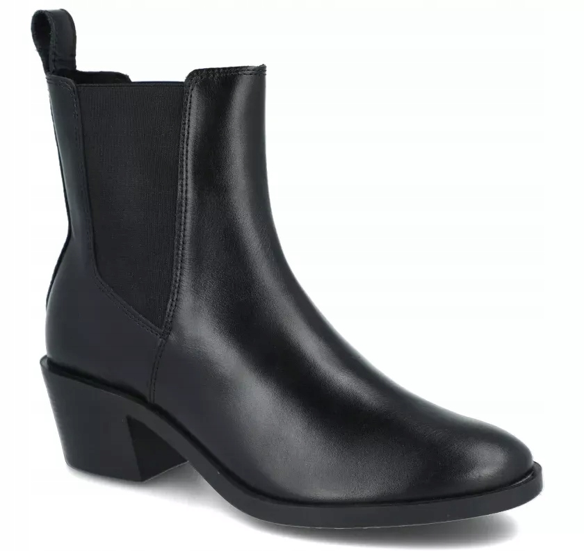 Ryłko 4WVF3 černé kotníkové boty nad kotník kožené lehké nazouvací boty vel. 41