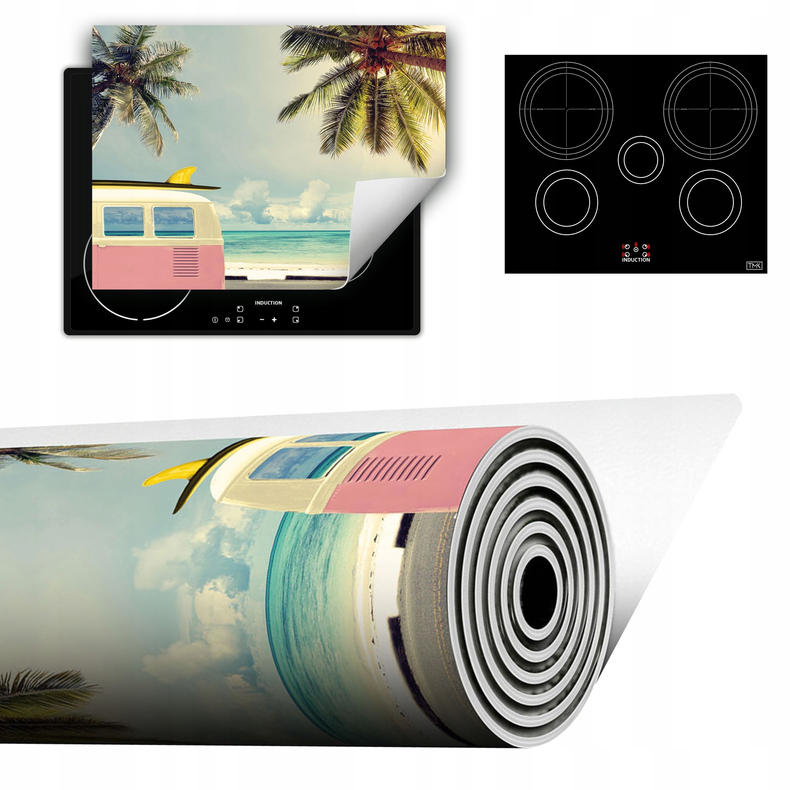 Vinylová Podložka Do Kuchyně Více Místa 70x52 Moře palmy