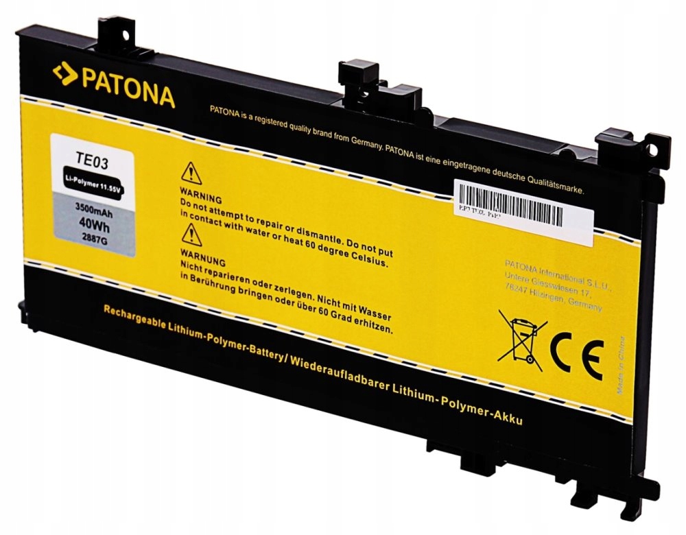 Patona baterie pro ntb Hp Omen 15 3500mAh Li-Pol 11,55V TE03XL