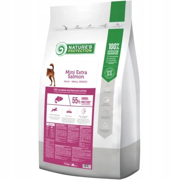 Levně Nature's Protection Dog Dry Adult Mini Extra Salmon 7,5 kg