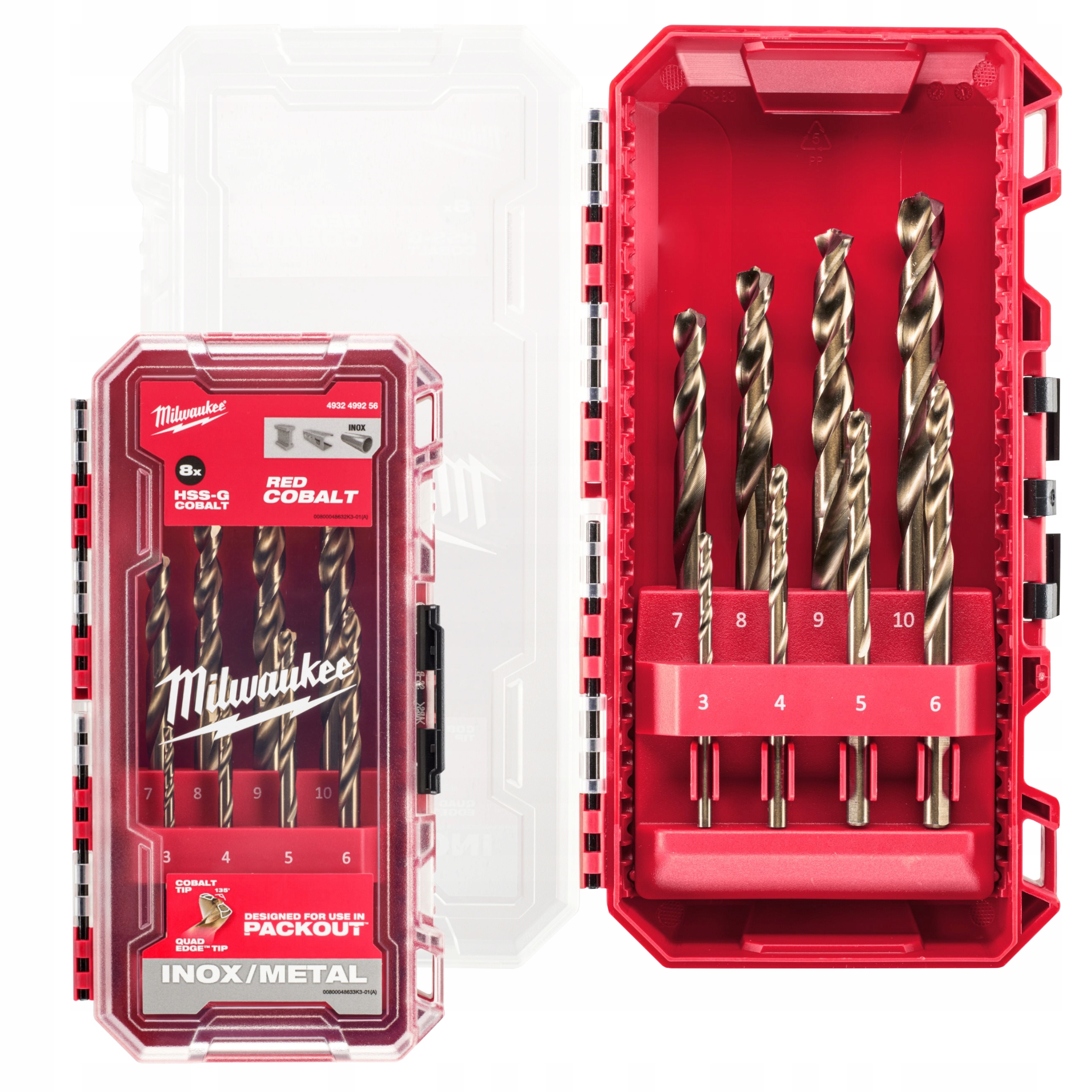 Zestaw Wierteł Wiertła Do Metalu Hss-g Red Cobalt 8SZT 3-10MM Milwaukee