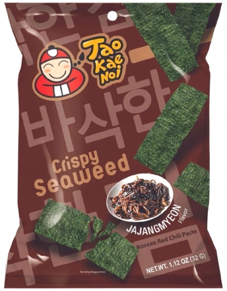 Levně 4 x Chipsy z mořských řas, křupavé nori Jajangmyeon 32 g Tao Kae