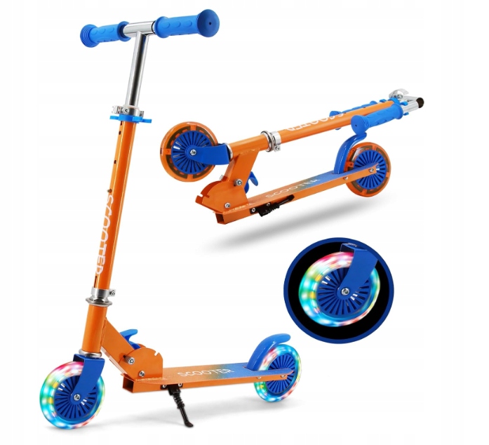 Y-rain Hulajnoga dziecięca z 3 regulowanymi wysokościami i z kółkami Led