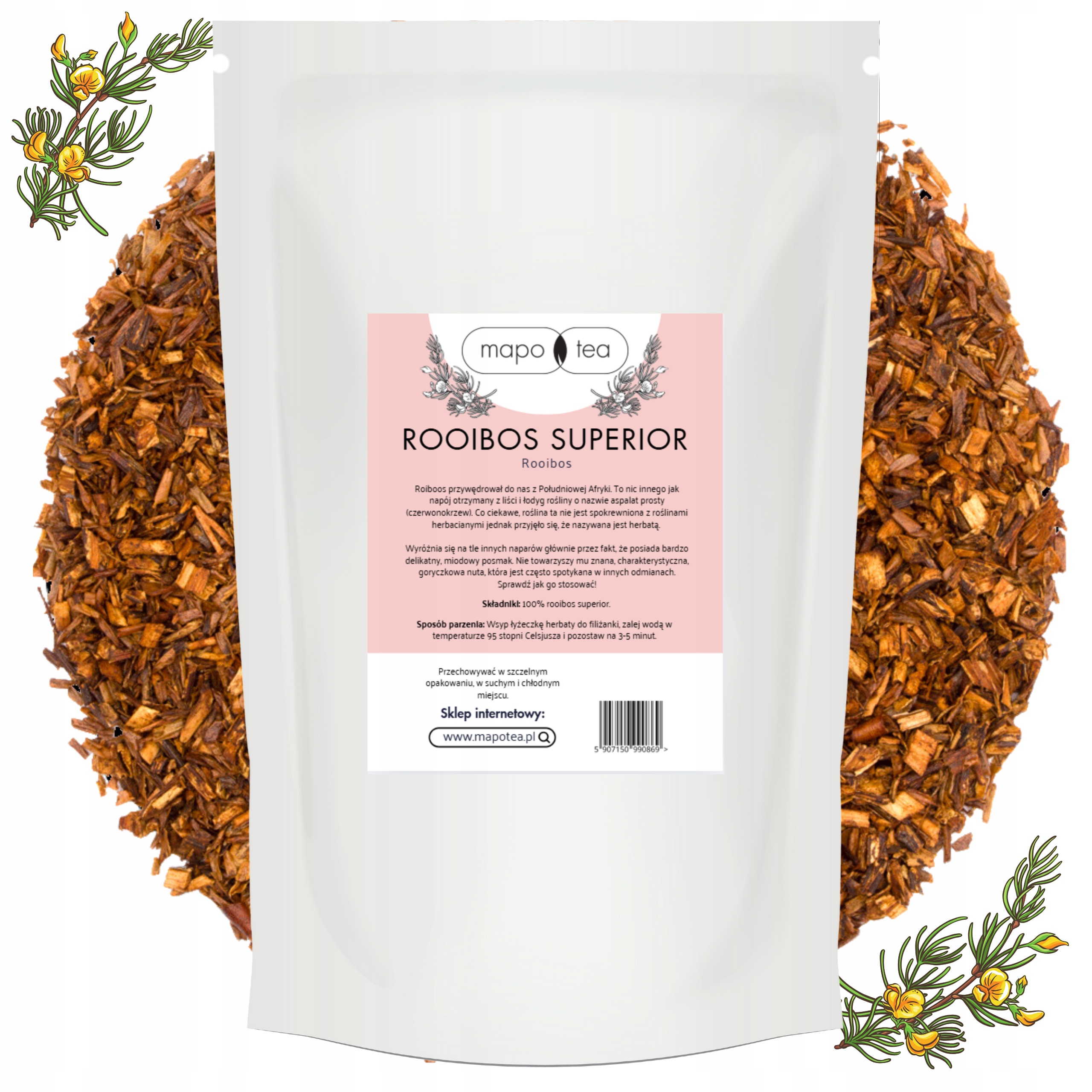 Rooibos Superior 5000G Čaj Rooibos Sypaný Listový Velkoobchod Balení 5KG