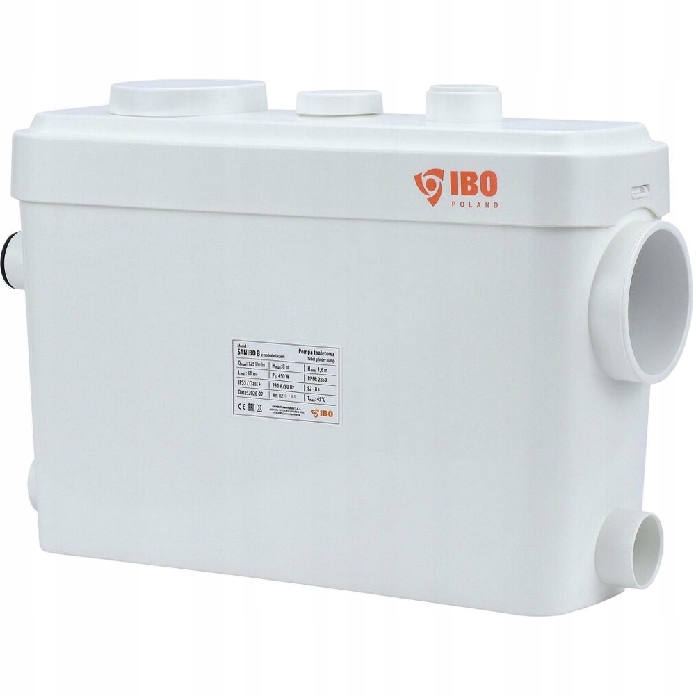 Sanibo B (0,45 Kw, 230 V) Toaletní Čerpadlo S Drtičem