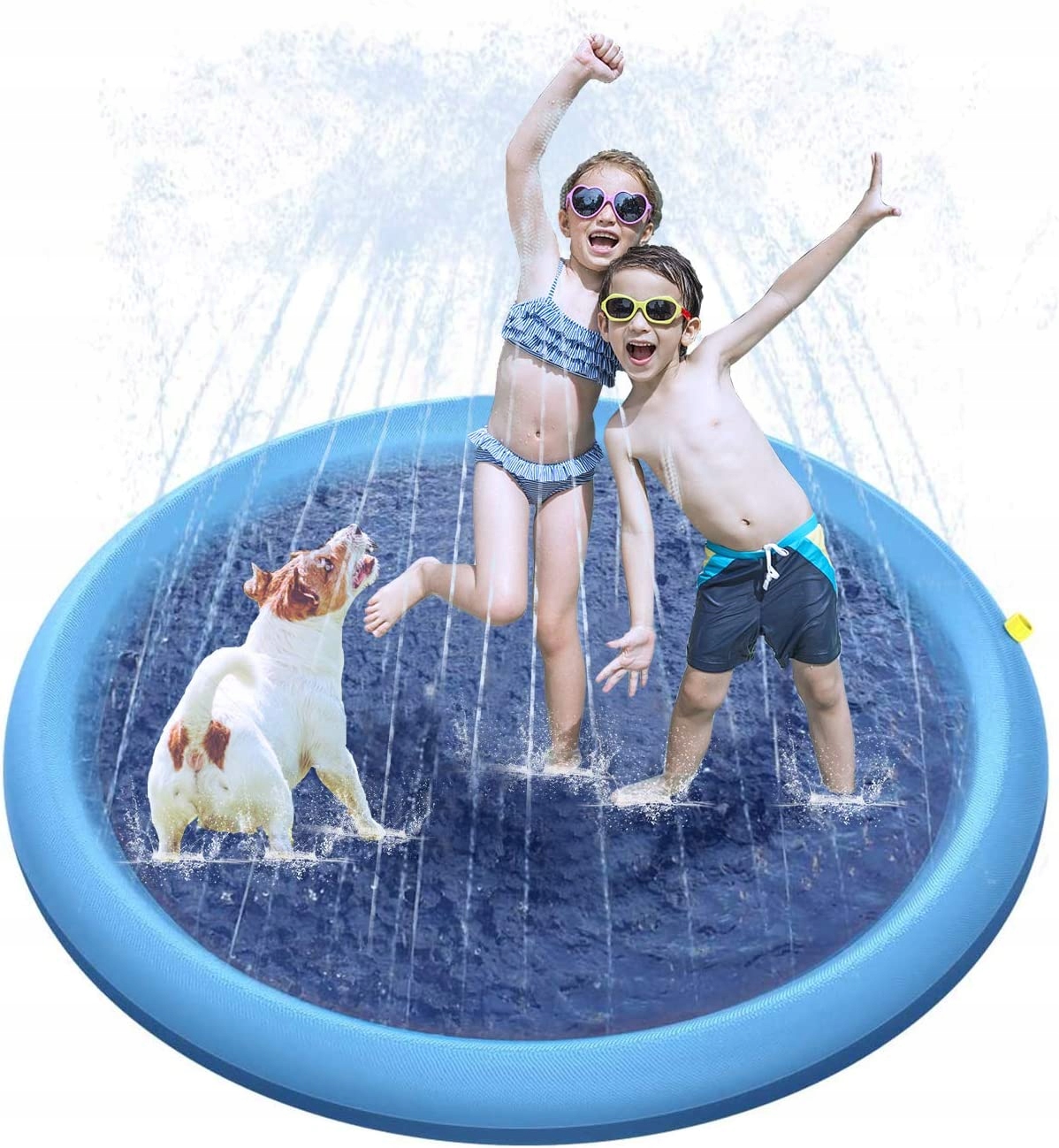 Zavlažovač Vodní Podložka Pro Psa Brouzdaliště Bazén Modrý Ø150 CM