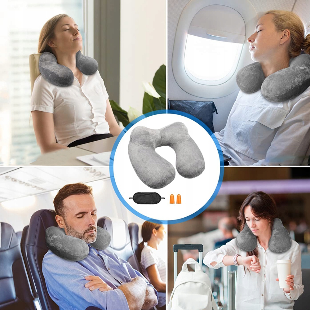 PODUSZKA PODRÓŻNA DMUCHANA NA SZYJĘ KARK ZAGŁÓWEK DO SAMOLOTU AUTA SPANIA Rodzaj poduszka