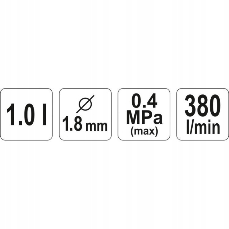 PISTOLET LAKIERN Z DOLNYM ZBIOR 1L 1,8MM Marka Yato