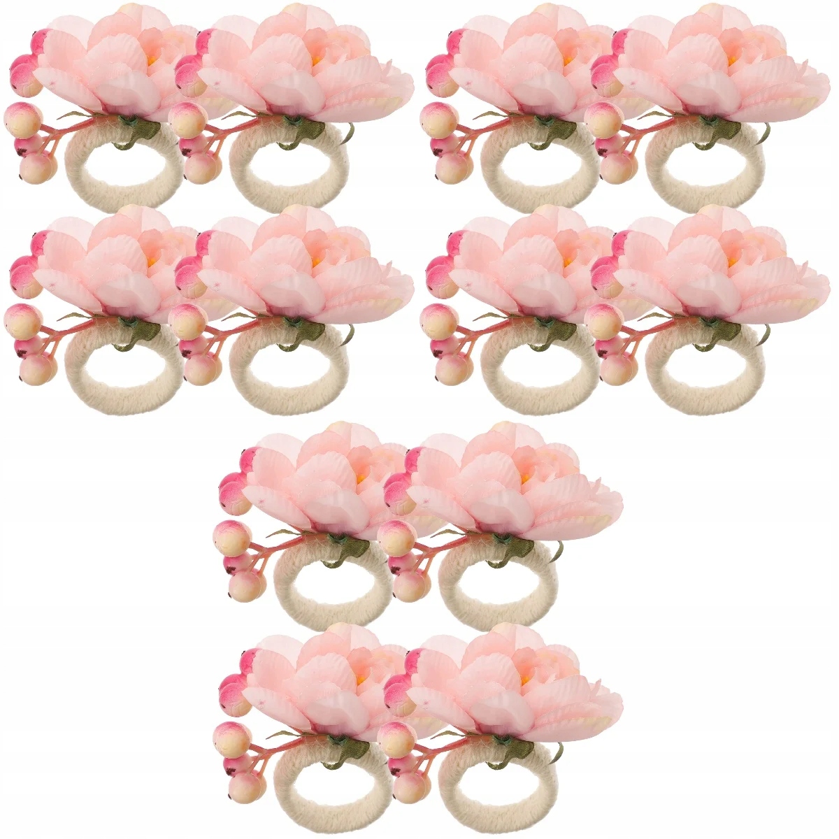 UCHWYT NA SERWETKI PIERŚCIENIE STOŁOWE DEKORACJE KWIATOWE