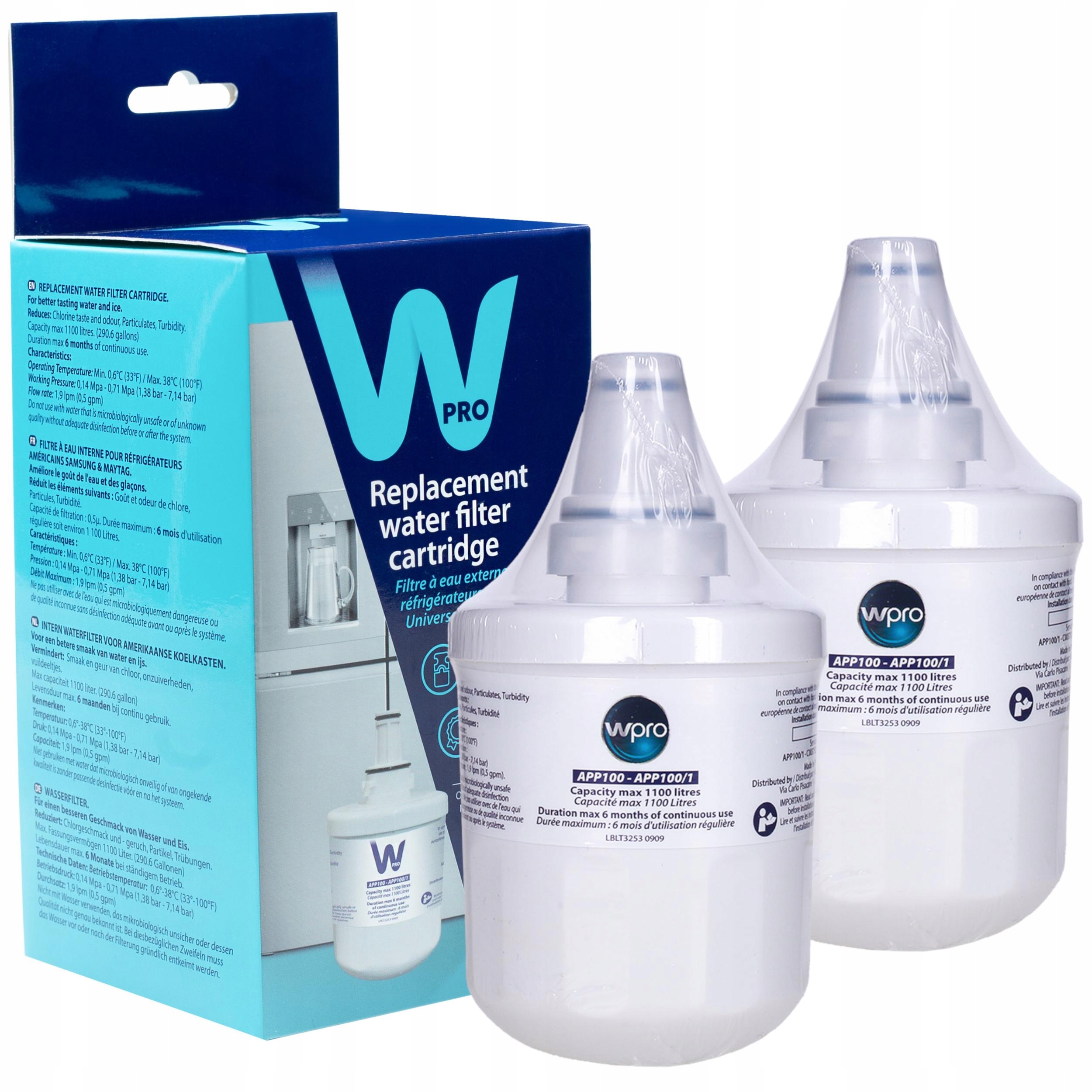 2x Filtr wody Wpro do lodówki kostkarki Samsung zamiennik DA29-00003G