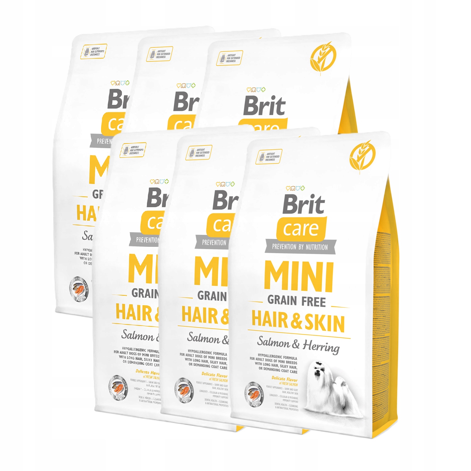 Brit Care Dog Mini Grain Free Hair Skin Salmon Losos Karton Balení 6 Kusů 6x2kg 12kg