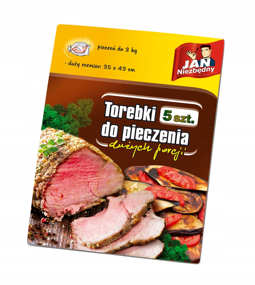 JAN NIEZBĘDNY TOREBKI DO PIECZENIA 35X43 CM - 5SZT
