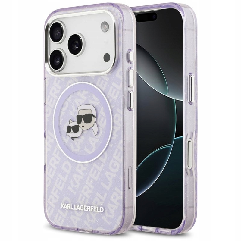 Karl Lagerfeld MagSafe Etui do Apple iPhone 17 Pro Max fioletowy
