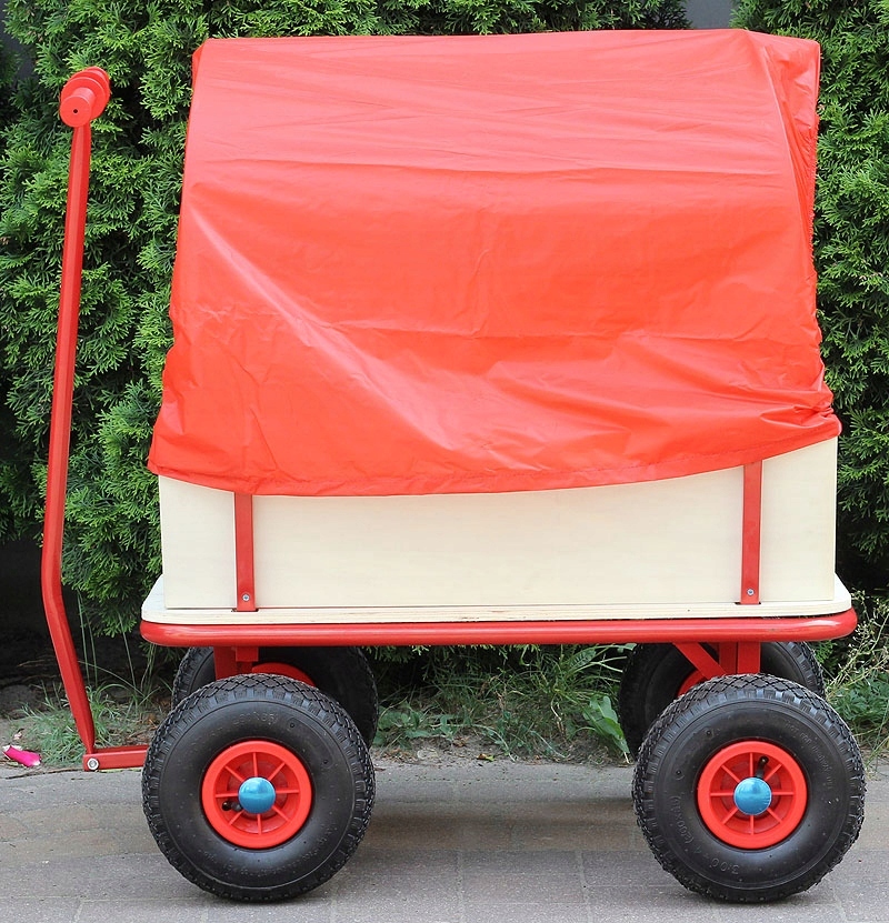 Ogrodowy WÓZEK transportowy przyczepka z PLANDEKĄ Marka Kastory