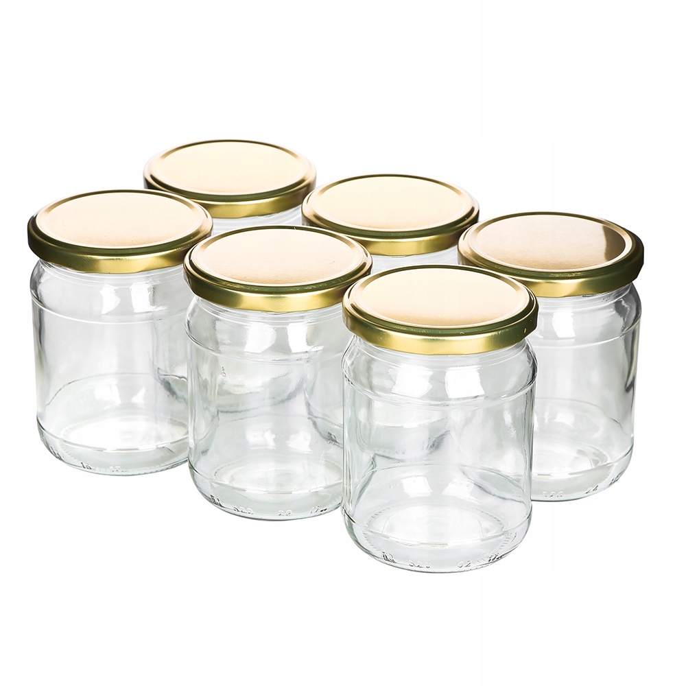

6x Słoiki Na Przetwory Miód 520ml Zakrętka 82mm