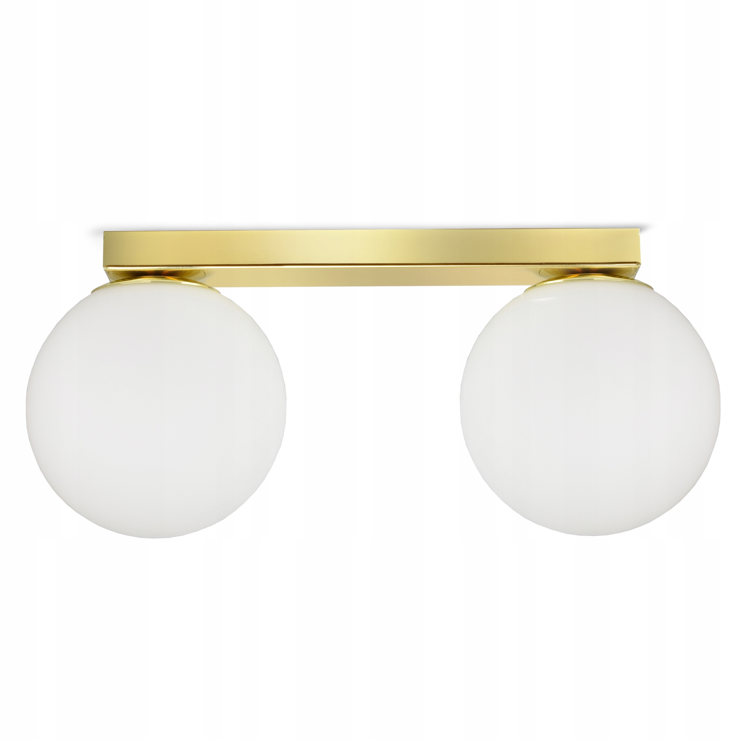 Stropní Svítidlo Lustr Stropní Svítidlo Zlatá Skleněná Bílá Kule Glass B2 Led G9