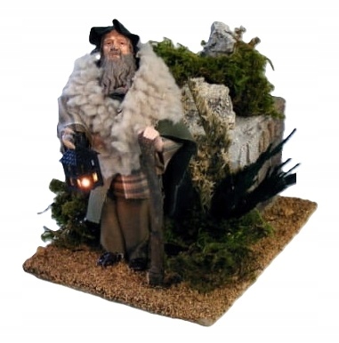 Pohyblivá Figúrka Do Šopky Pastier s osvetlenou baterkou pre postavy s výškou 12 cm