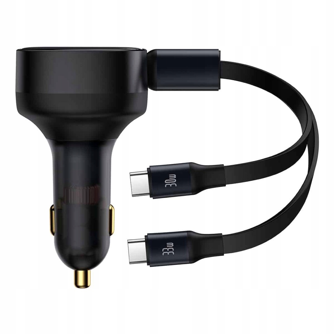 2v1 automobilová 33W 2x Usb-c Enjoyment černá Baseus