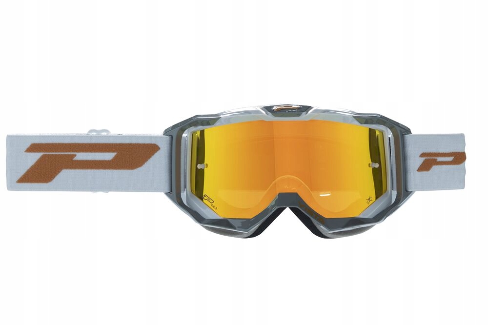 Ochranné Okuliare Cross Okuliare Pro Grip 3300 Sivé Zrkadlové Oranžové