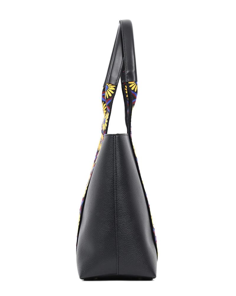 DOCA TOREBKA DAMSKA NA RAMIĘ CZARNA LOGO EKO SKÓRA Marka inna