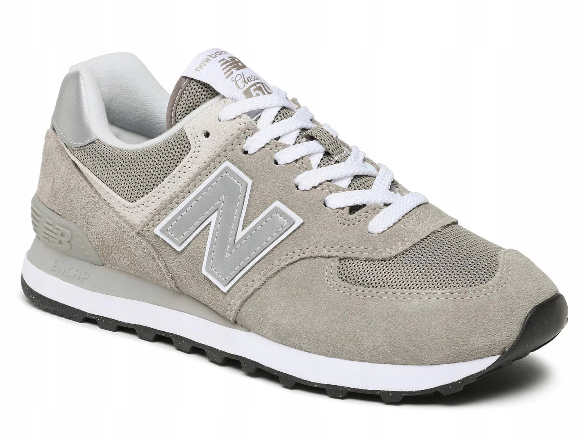 Pánské boty New Balance 574 ML574EVG tenisky šedé sportovní semišové 42