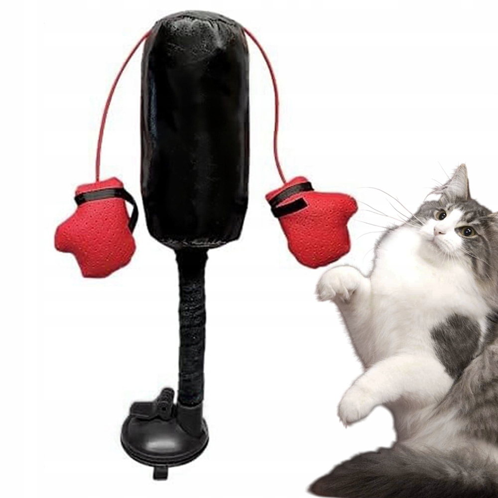 Levně Hračka Pro Kočky Tréninková Boxovací Taška Přenosný Herní Set