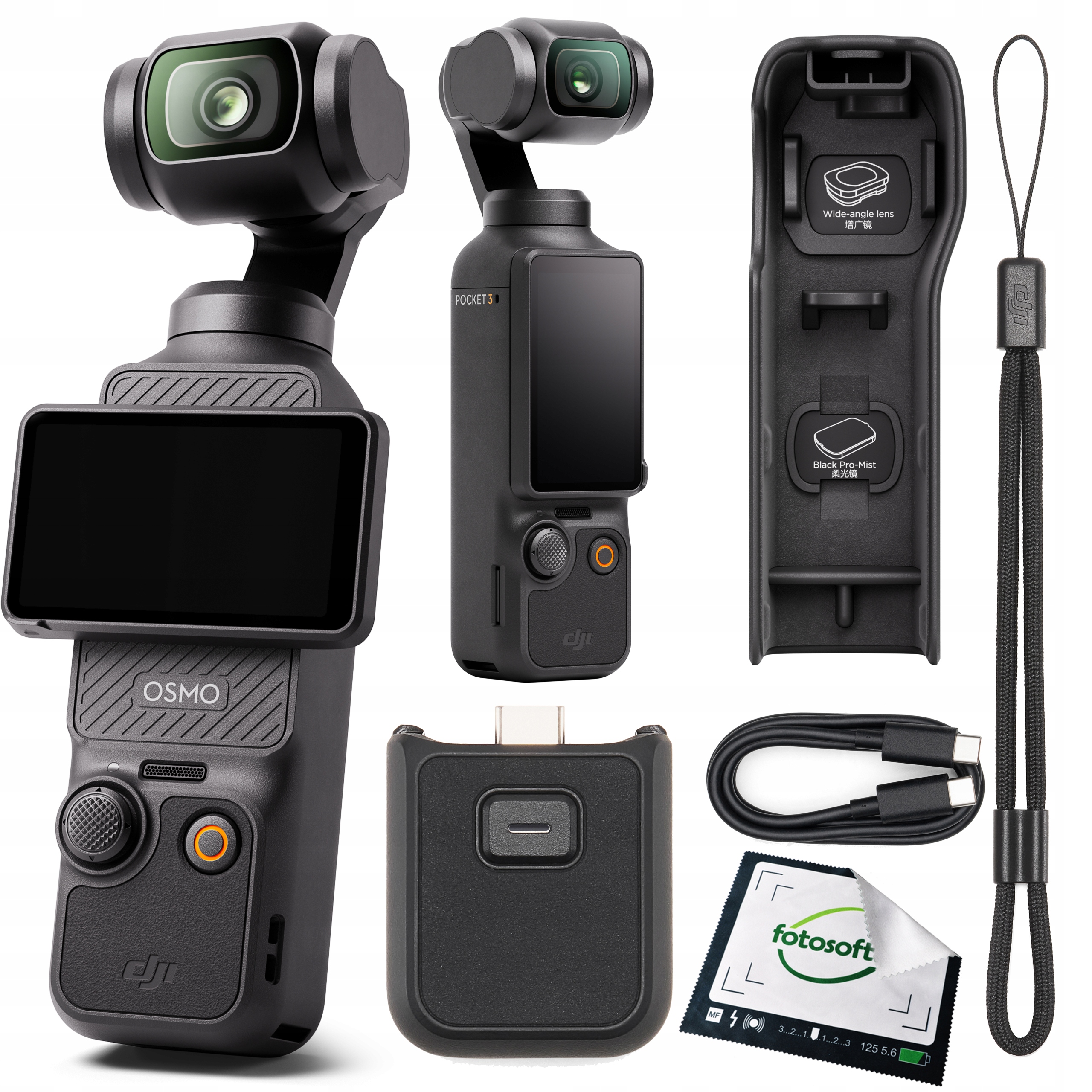 Kamera sportowa DJI Osmo Pocket 3 Creator Combo 4K UHD CMOS gimbal
