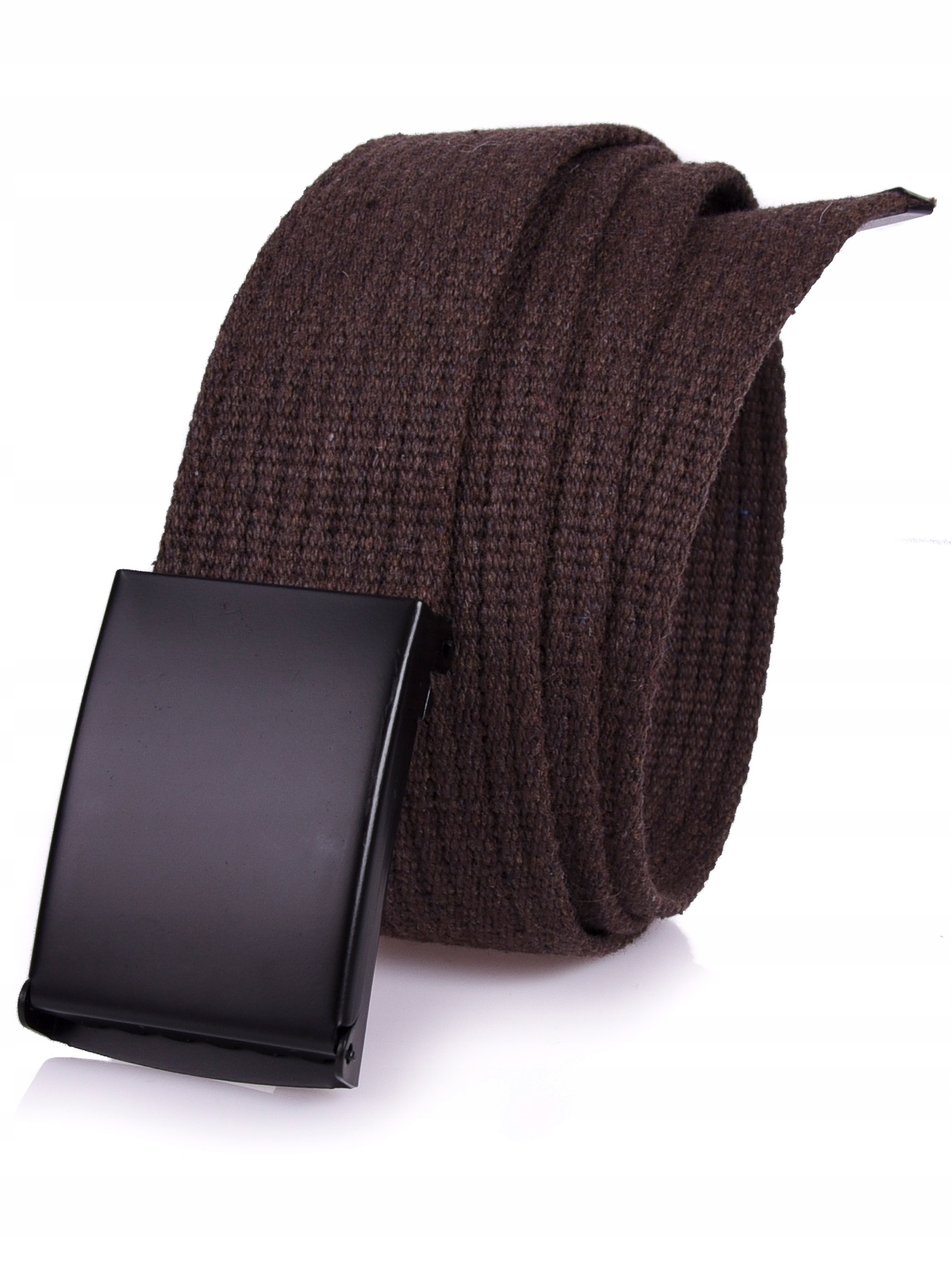 

Bawełniany Pasek 4cm Parciany Jeans Brązowy