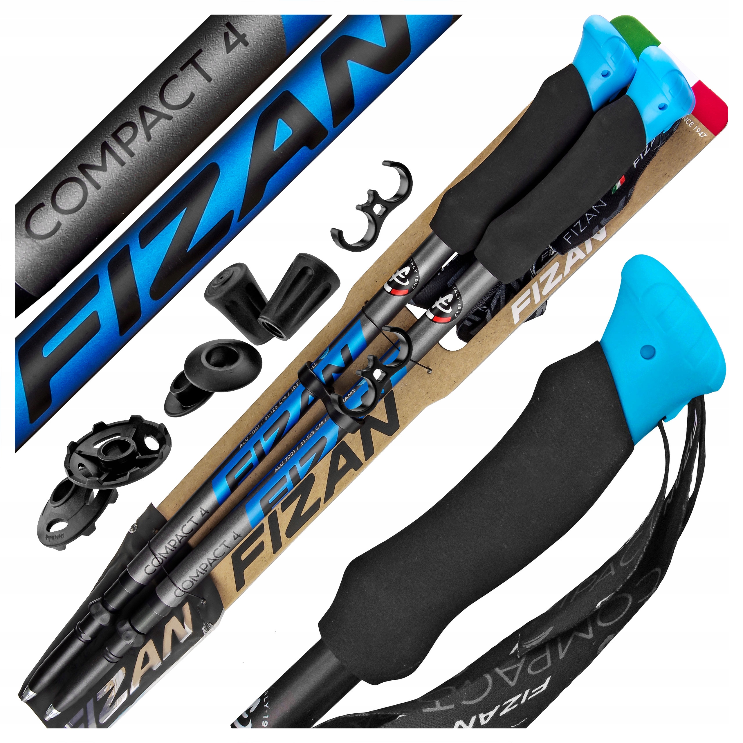 

Kije Trekkingowe Fizan Compact 4 Blue Najlżejsze