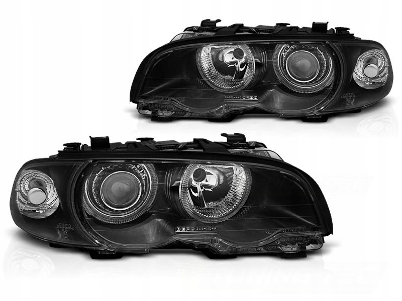 LAMPY BMW E46 COUPE CABRIO 99-03R RINGI DEPO BLACK Strona zabudowy lewe + prawe