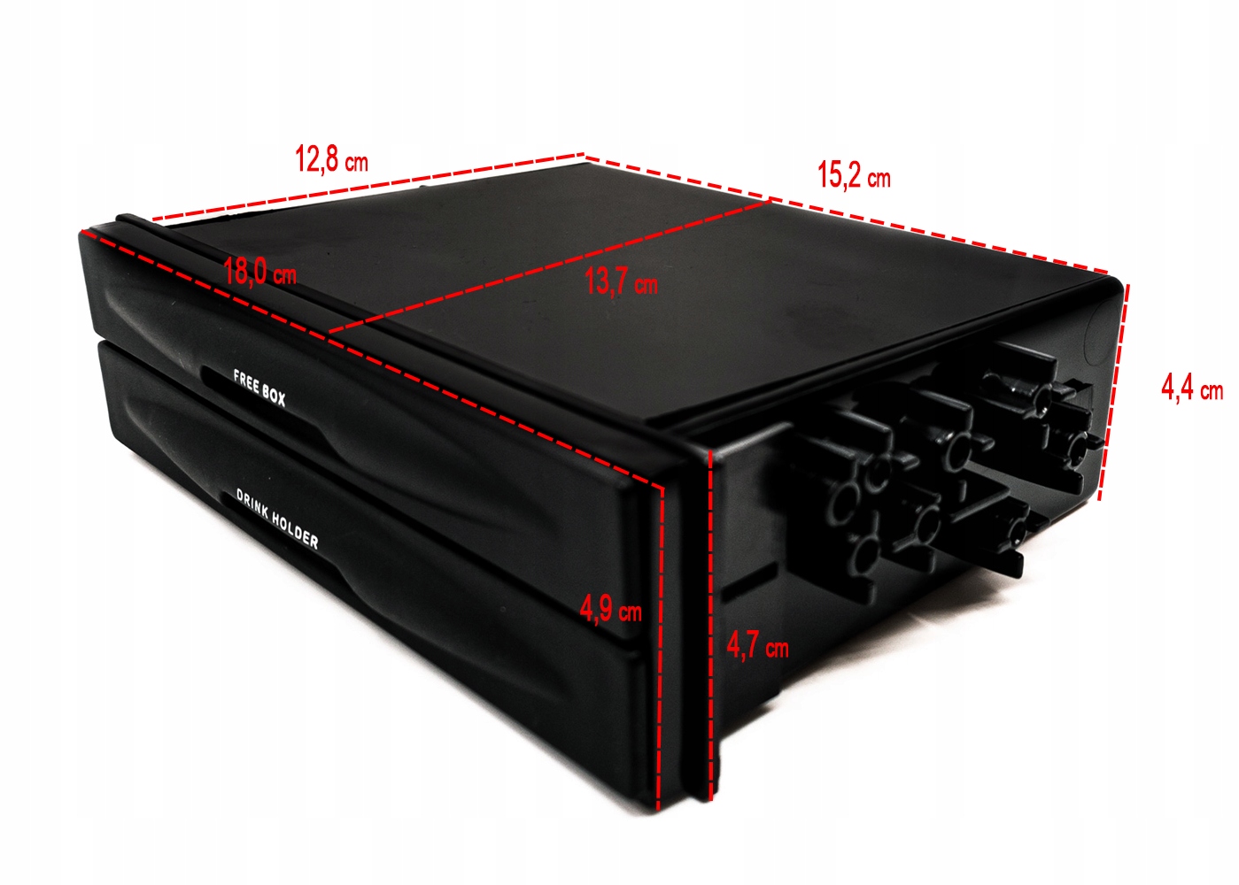 Kieszeń 1 DIN Uchwyt na Kubek Napój Schowek Radio
