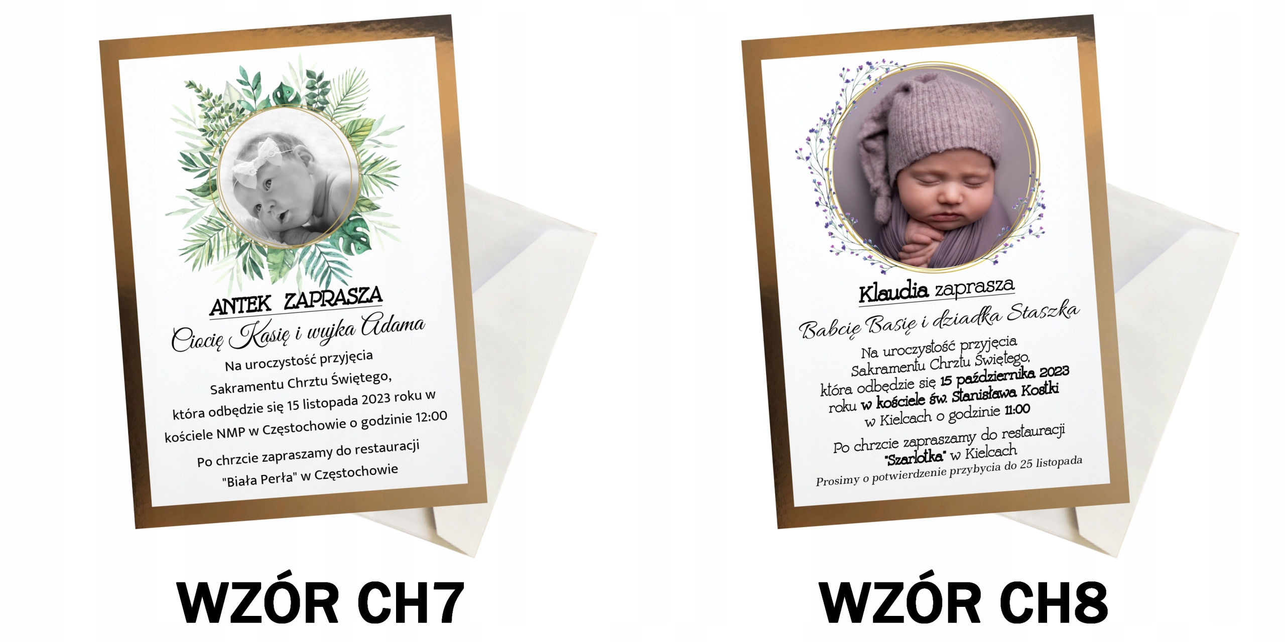 ZAPROSZENIE NA CHRZEST ŚWIĘTY ZŁOTE KOPERTA GRATIS Rodzaj chrzest