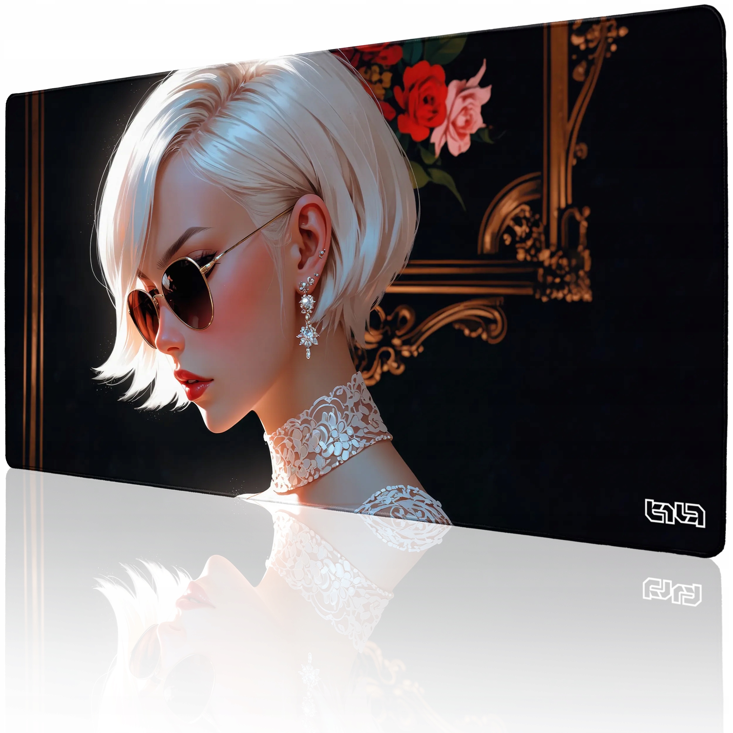 Herní Podložka Bílá Dáma 100x50 Tilt Na stůl Voděodolná Velká XL