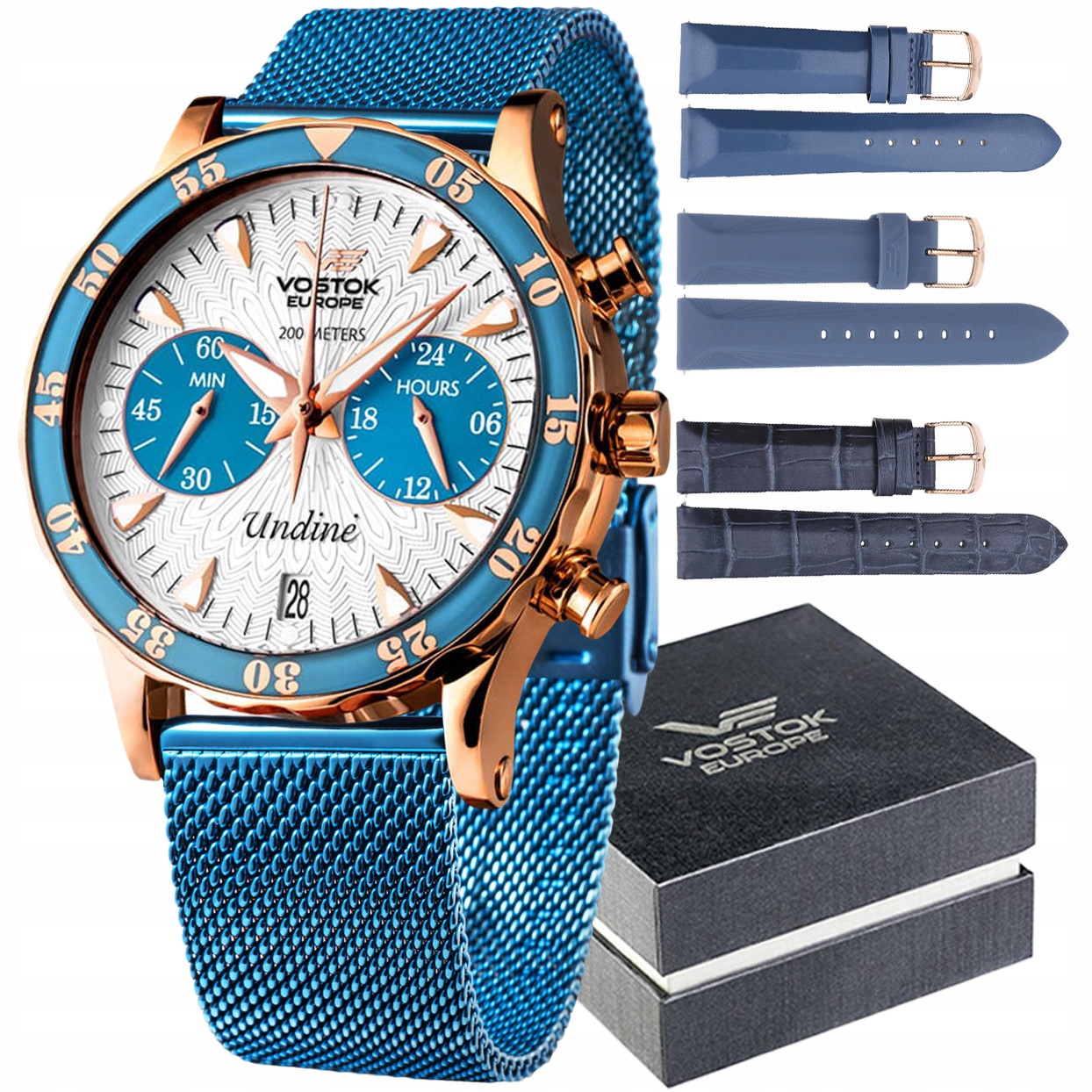 Dámské hodinky Vostok Europe VK64-515B527BBL modré