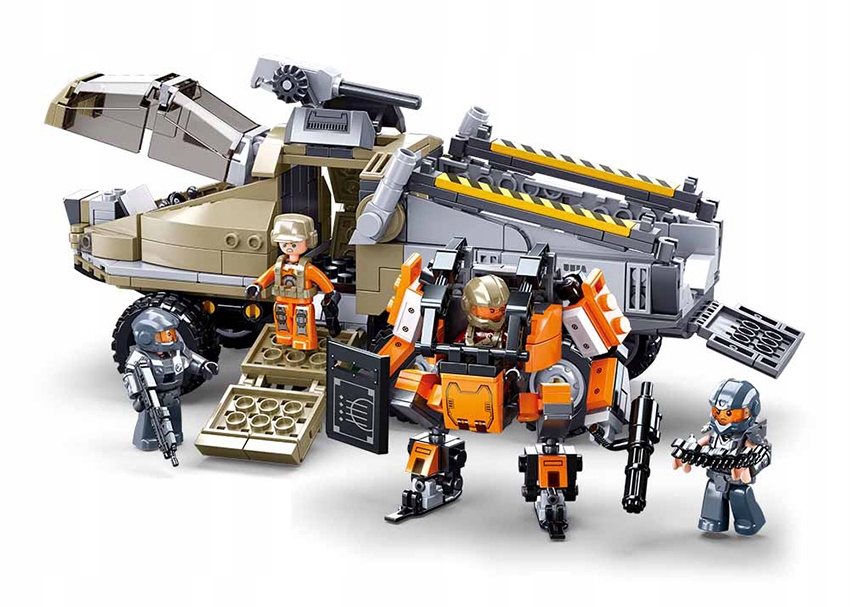 KLOCKI SLUBAN POJAZD WOJSKOWY KOSMICZNY ROBOT Marka Sluban