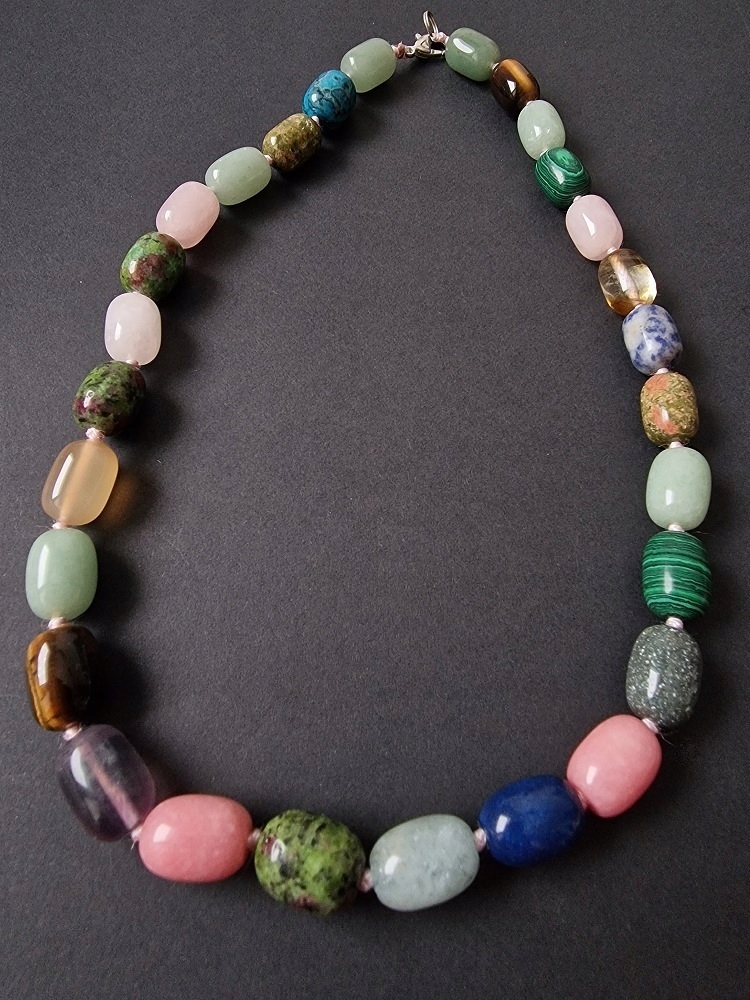 Vintage Kolia Rubín Zoisyt Citron Malachit Křemen