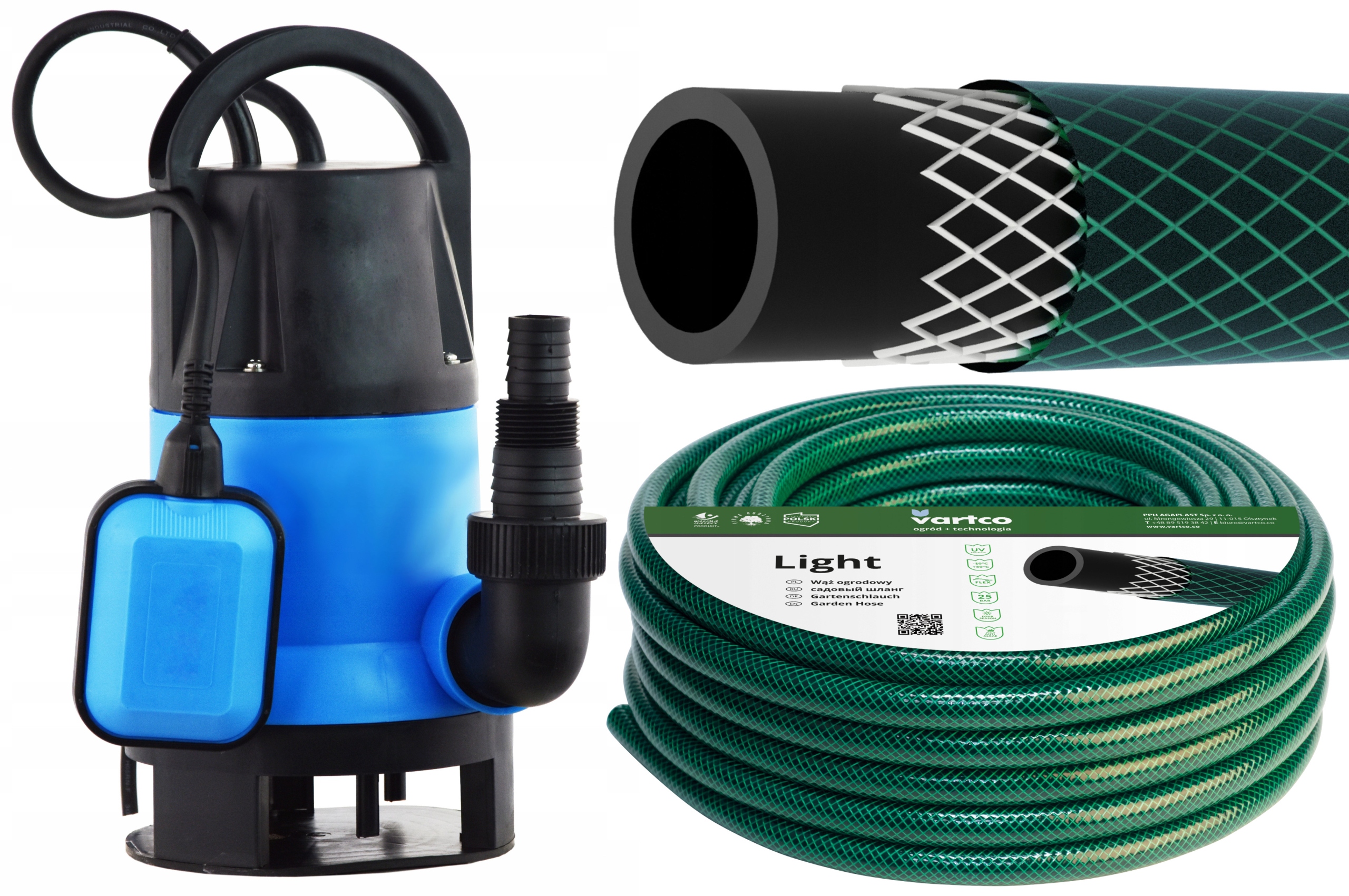 Ponorná Pumpa Na Špinavú Vodu Plavák IP1100 Ibo 1100 W Hadica 1" 20 m