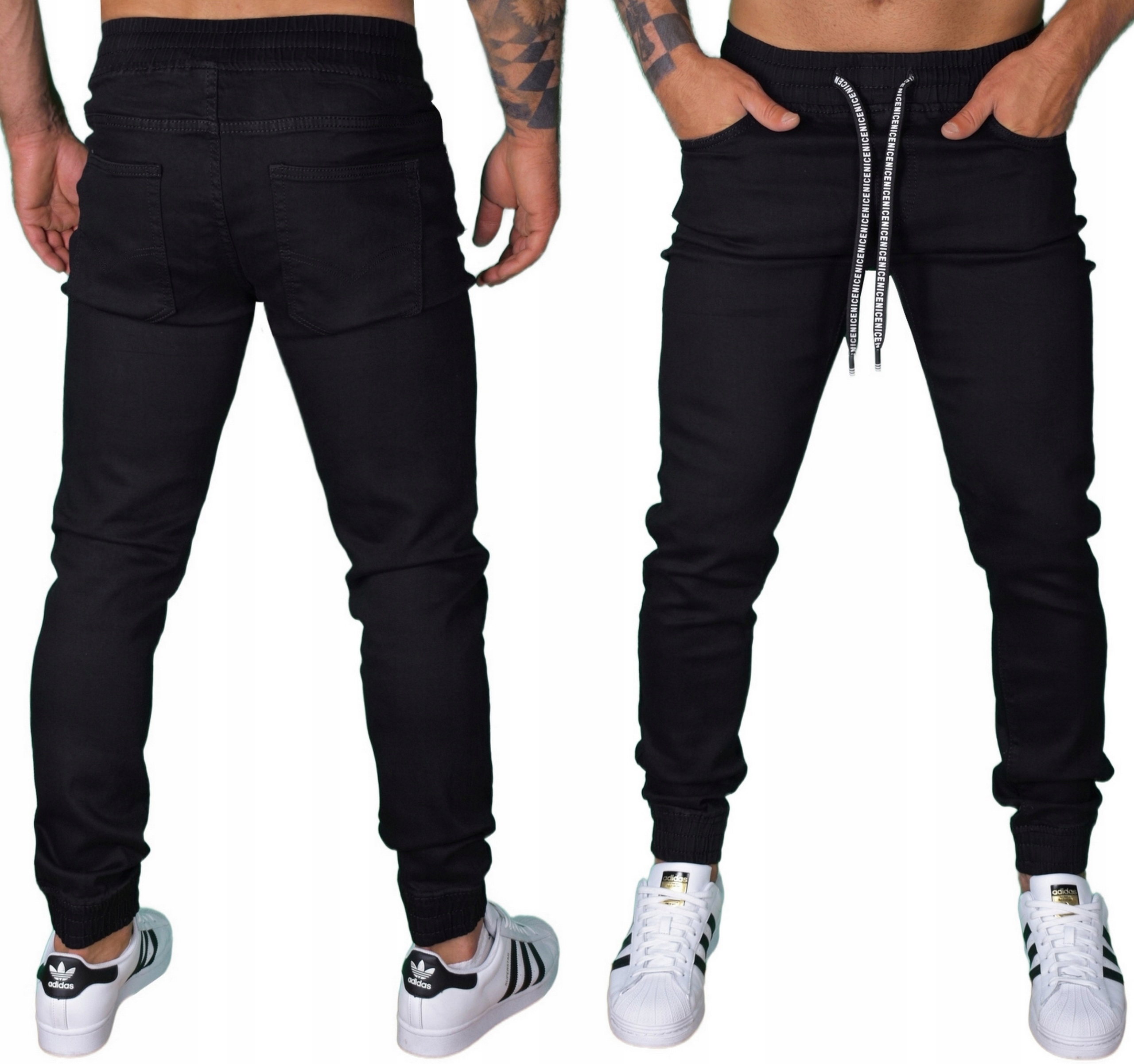 Męskie Joggery Jeansy Spodnie Jeansowe