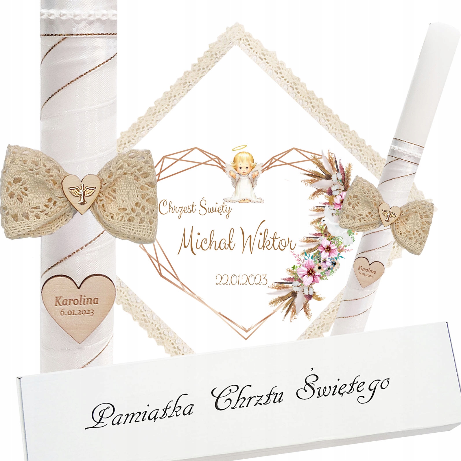 

Świeca Na Chrzest Szatka Do Chrztu Grawer Pudełko