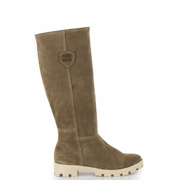 Semišové Kozačky Typu Trapery Platformy Optimo 37