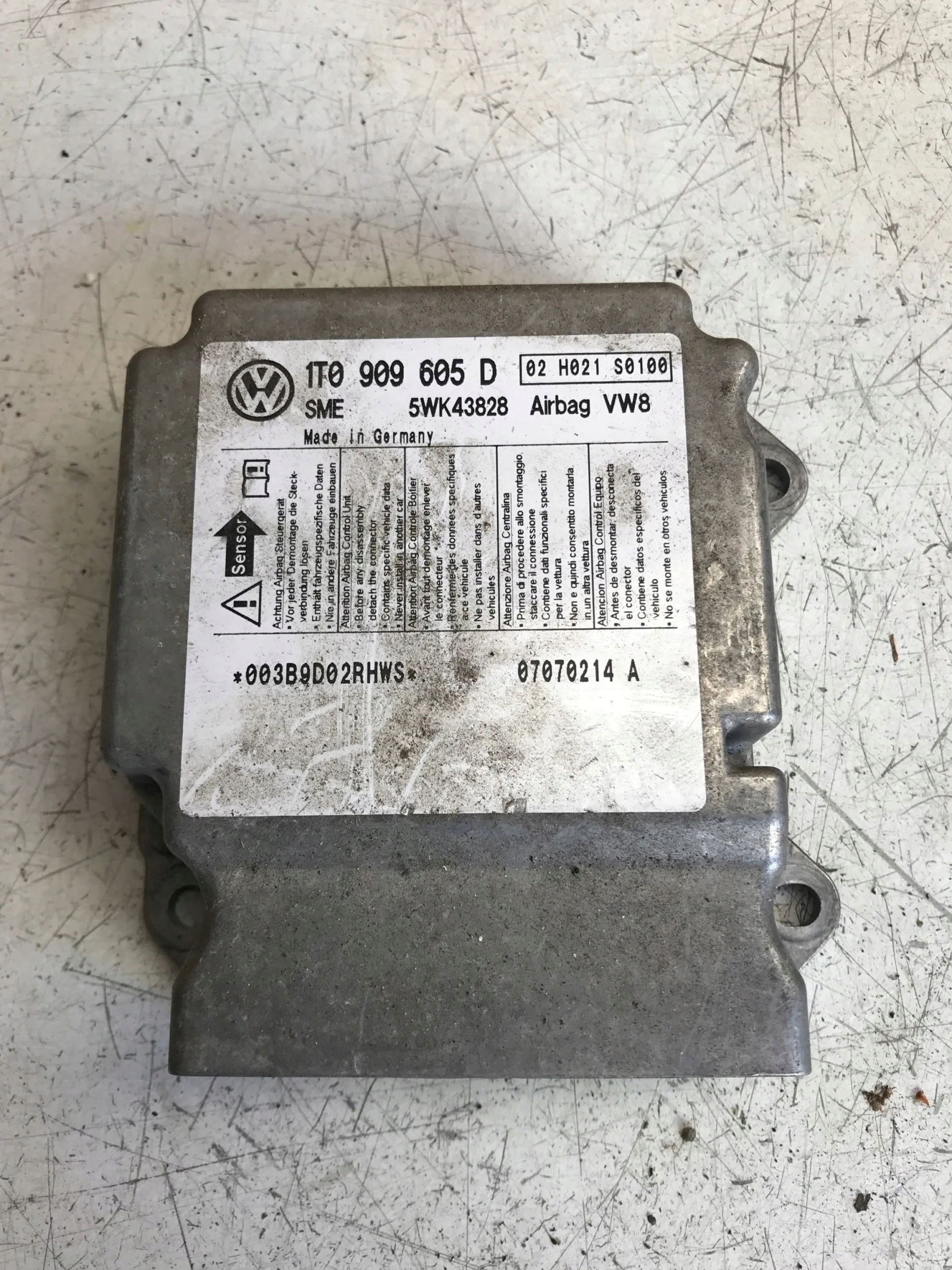 SENSOR Module Airbag Airbag VW SKODA AUDI